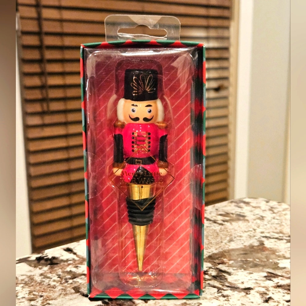 Merry Little Bareware Nutcracker Wine Stopper